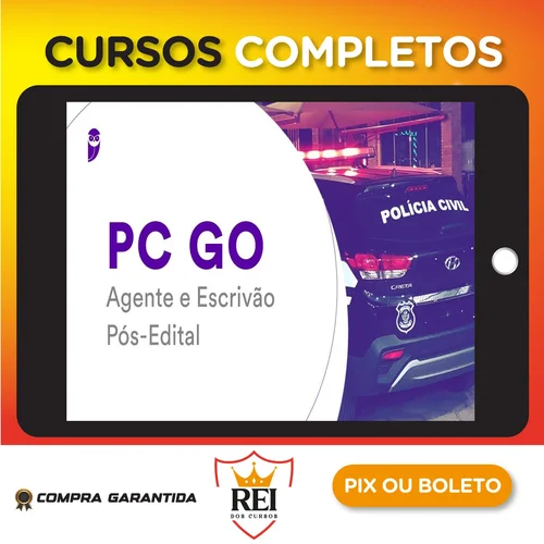 PC-GO (Agente e Escrivão) Pacote Completo - 2022 (Pós-Edital) - Estratégia Concursos